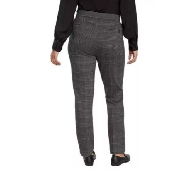 NWT Banana Republic 14 Womens Glen Plaid Trousers Office Comfort - Picture 9 of 16